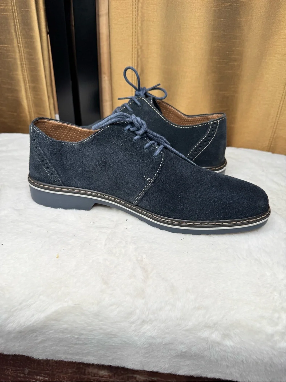 Rieker Navy Suede Derby Shoes Men’s EU 41 US 8 Comfort Casual